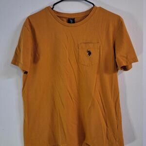 U.S. Polo Assn. Men's Orange Short Sleeve T-Shirt with Pocket